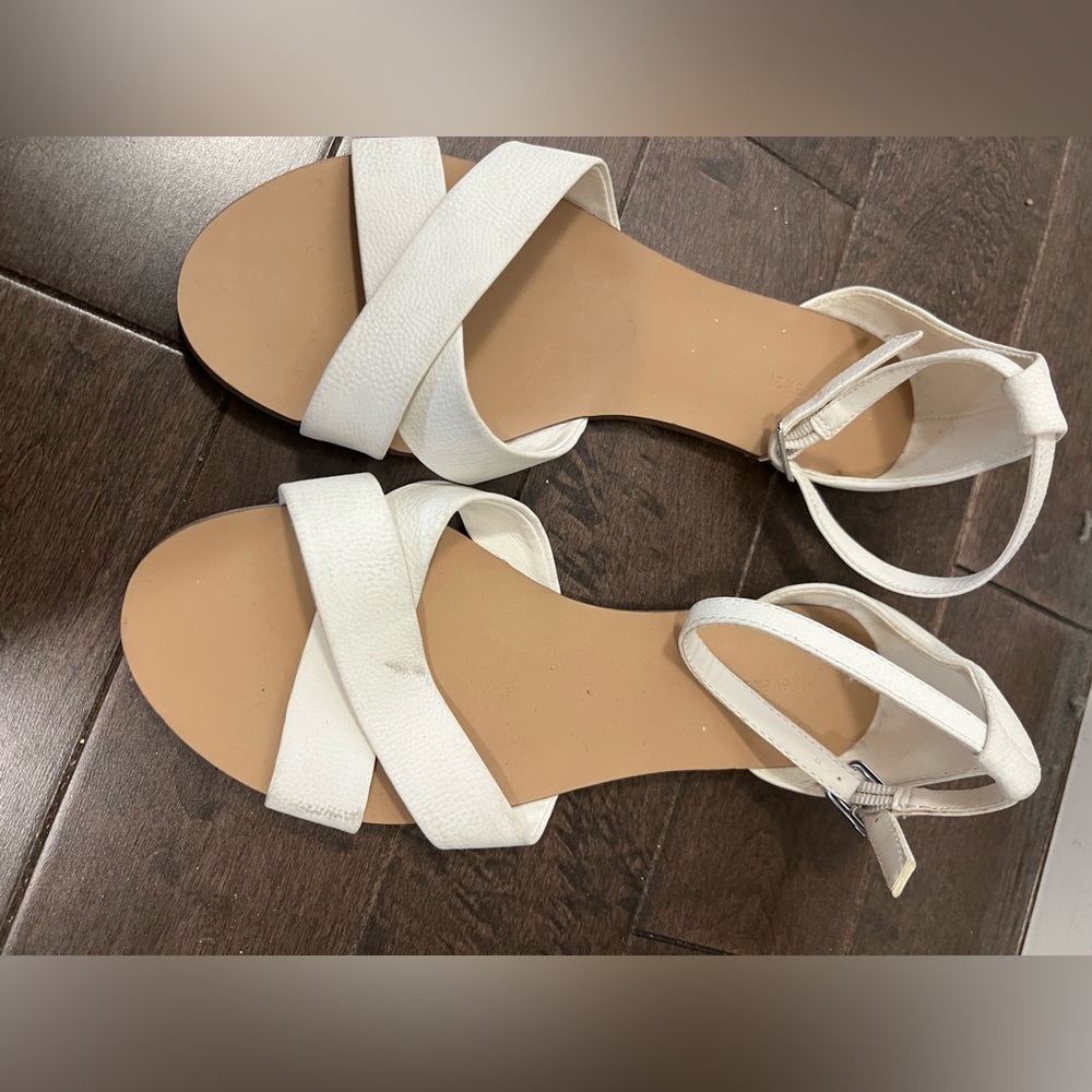 Elegant White Strappy Sandals